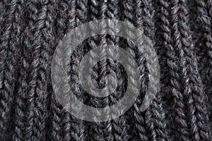 Macro image of knitted wool.