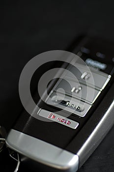 Macro Image of Modern Car Key Fod Alarm Button