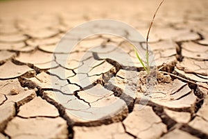 macro image of parched soil with cracks
