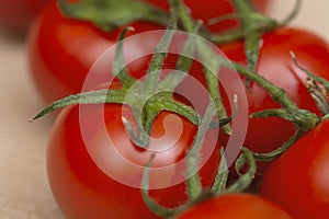 Macro image of a red ripe tomato