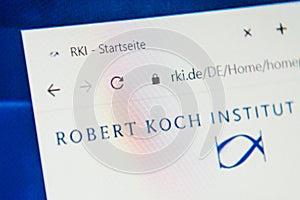 Rki.de Web Site. Selective focus.