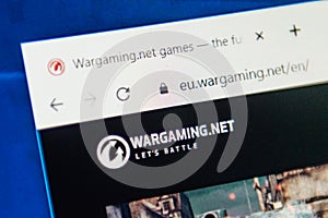 Wargaming.net Web Site. Selective focus.