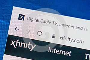 Xfinity.com Web Site. Selective focus.