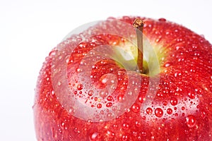 Macro juicy red apple