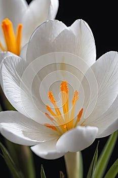 Macro Majesty: Capturing the Delicate Beauty of a White and Yellow Flower.