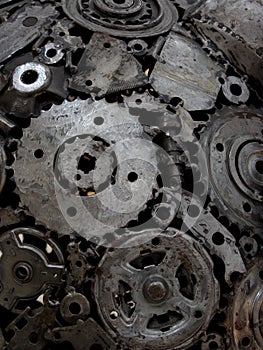 Macro Mechanical Gear Background.