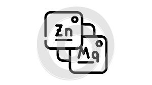 macro and microelements food line icon animation
