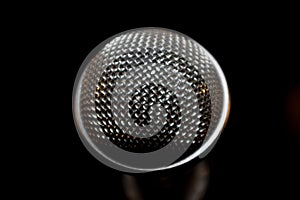 Macro of a microphone