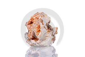 Macro mineral stone Cerussite on a white background photo