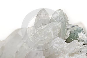 Macro mineral stone Drusus quartz with sphalerite in the rock a