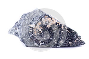 Macro mineral stone Dumortierite on white background