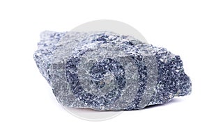 Macro mineral stone Dumortierite on white background