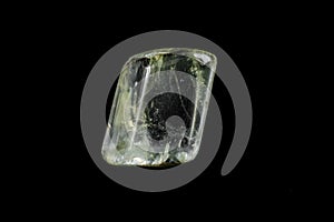 Macro mineral stone Gedanite black background close up