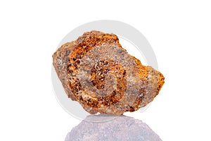 Macro mineral stone hemimorphite on a white background
