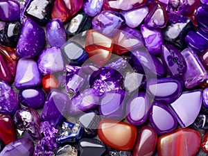 macro mineral stone jasper on a black background