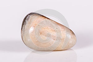 Macro mineral stone jasper on a white background