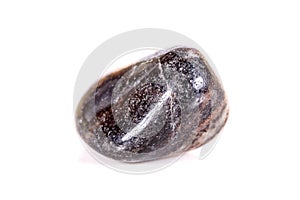 Macro mineral stone jasper on a white background