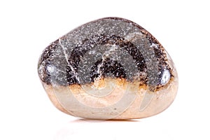 Macro mineral stone jasper on a white background