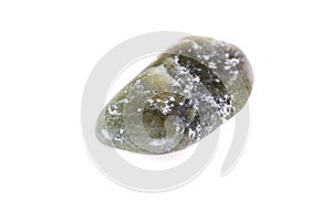 Macro mineral stone jasper on a white background