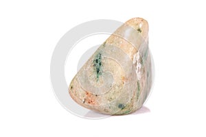 Macro mineral stone jasper on a white background