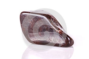 Macro mineral stone jasper on a white background