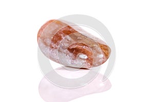 Macro mineral stone jasper on a white background