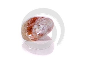 Macro mineral stone jasper on a white background