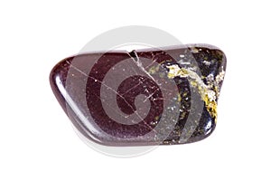 Macro mineral stone jasper on a white background