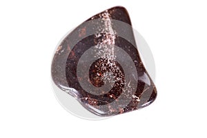 Macro mineral stone jasper on a white background