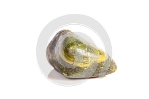 Macro mineral stone jasper on a white background