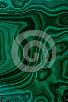 Macro mineral stone malachite on a white background