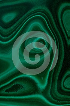 Macro mineral stone malachite on a white background