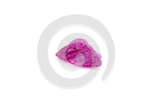 Macro mineral stone Spinel on white background
