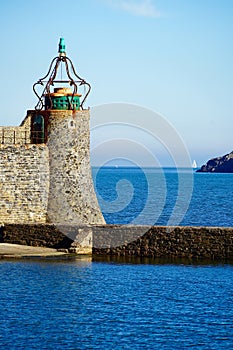 Macro of a morbid lighthouse