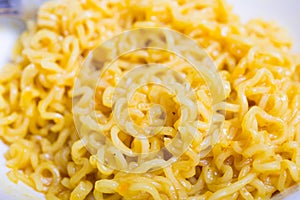 Macro of noodles for background