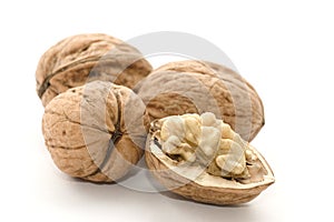 Macro of nutmeat and nuts