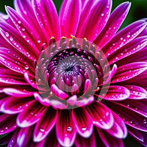 macro photo of a flower with water droplets