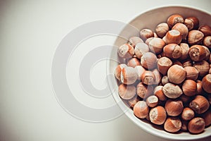 Macro photo of hazelnuts