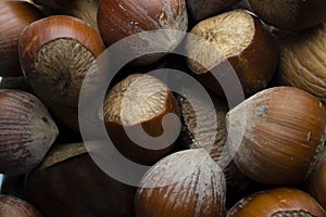 Part of Hazelnuts on a Pile