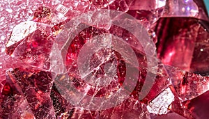 macro photo of ruby texture with crystal structure