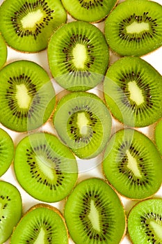 Macro photo section of kivi fruit