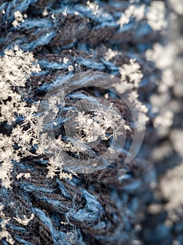 Macro photo of a snowflake