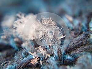 Macro photo of a snowflake