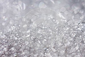 Macro photo of soap bubbles.