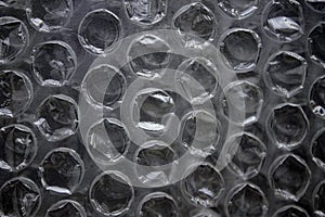 Bubble wrap texture on dark background