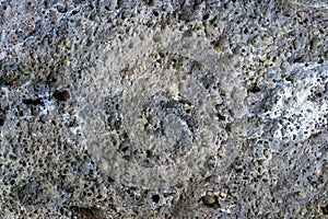 Macro photo texture of natural porous stone