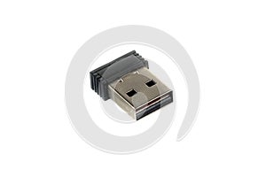 Macro photo USB pendrive isolated on white background