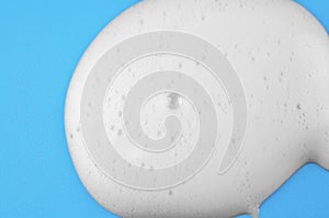 Macro photo of white shampoo or detergent foam