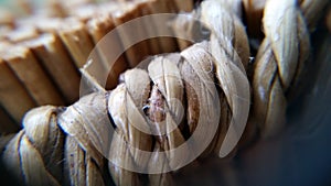 Macro Photograph of Woven Basket Detail
