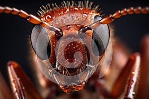 Macro photography of an ant